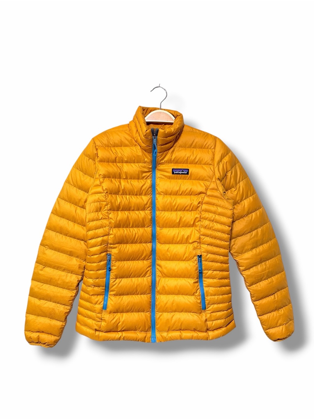 Patagonia Women's Down Sweater Puffer Jacket in Golden Amber Yellow Size Small